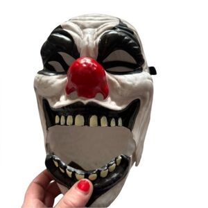 New scary clown Halloween face mask costume adult